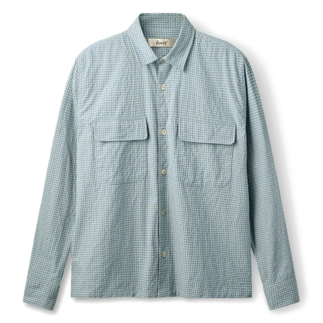 Forét - Lunar Ekose Overshirt | Açık Mavi