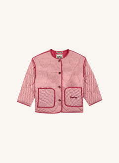 Bonton - Prunette Vichy Ceket | Pembe