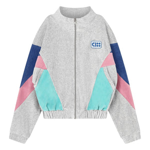 Cos I Said So - Renk bloklu CISS organik pamuk ceket | Gri melanj