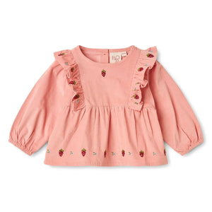 Flöss - Belle Fraises Bluz | Pembe