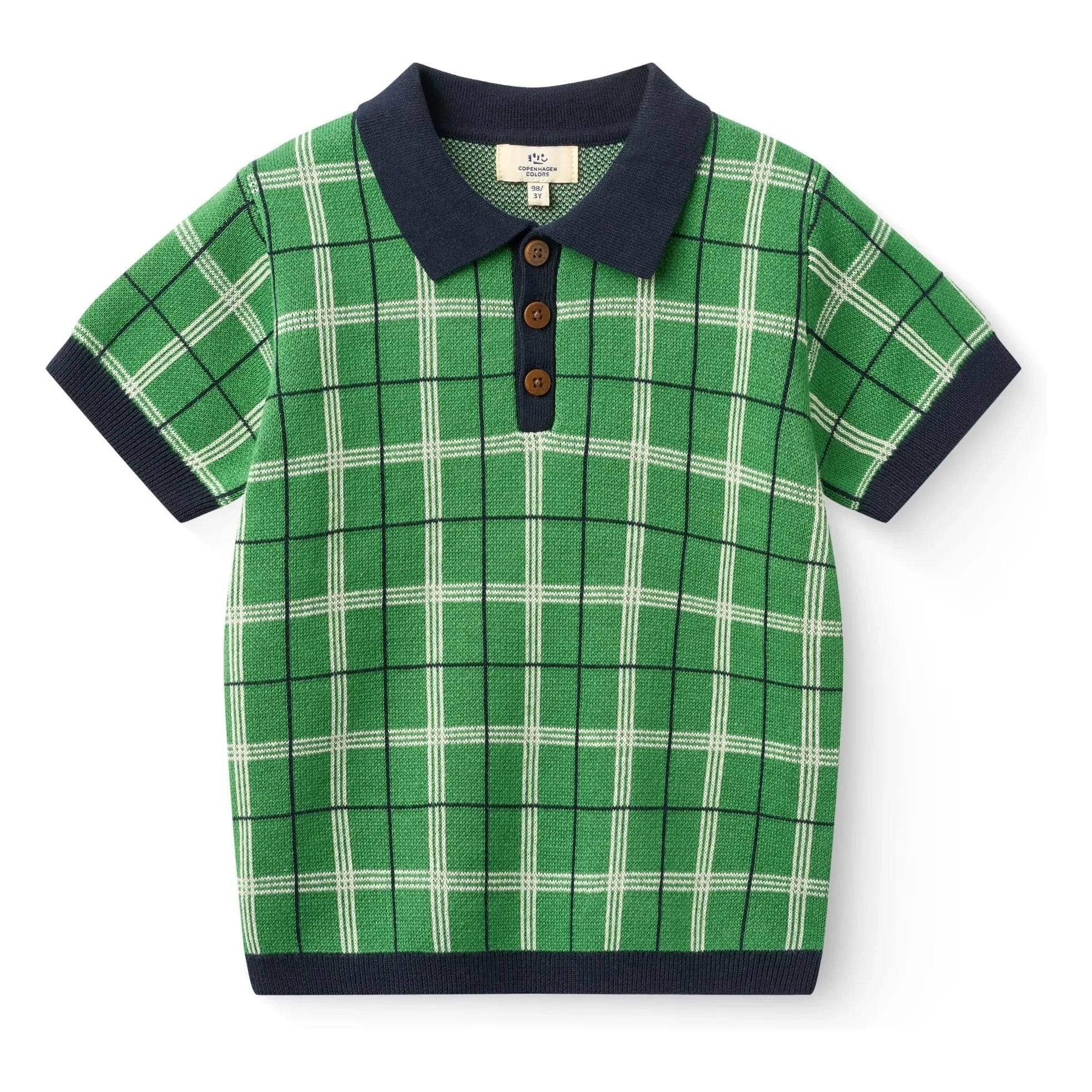 Copenhagen Colors - Organik pamuklu triko polo gömlek | Meadow Green