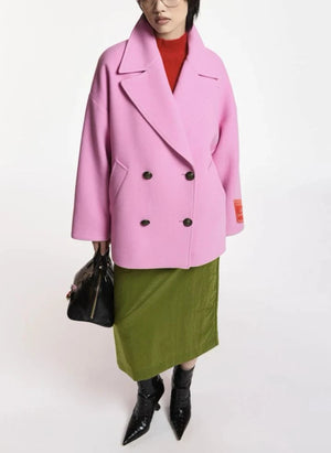 Essentiel Antwerp - Oversized Böbrek Kaban | Pembe