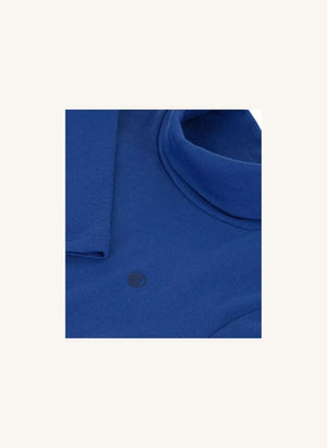 Petit Bateau - Organik pamuk logo balıkçı yaka üst | Mavi