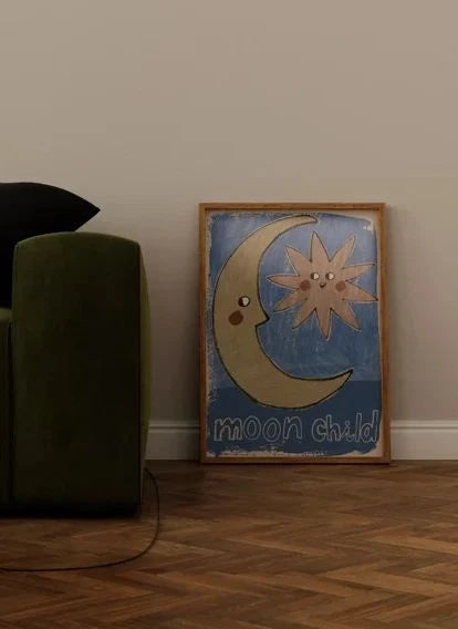 Studio Loco - "Moon Child" ملصق | أزرق
