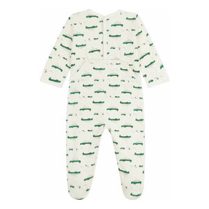 Petit Bateau - Pyjamas Dors Bien Pont Dos Crocodiles Organik Pamuk | Ekru