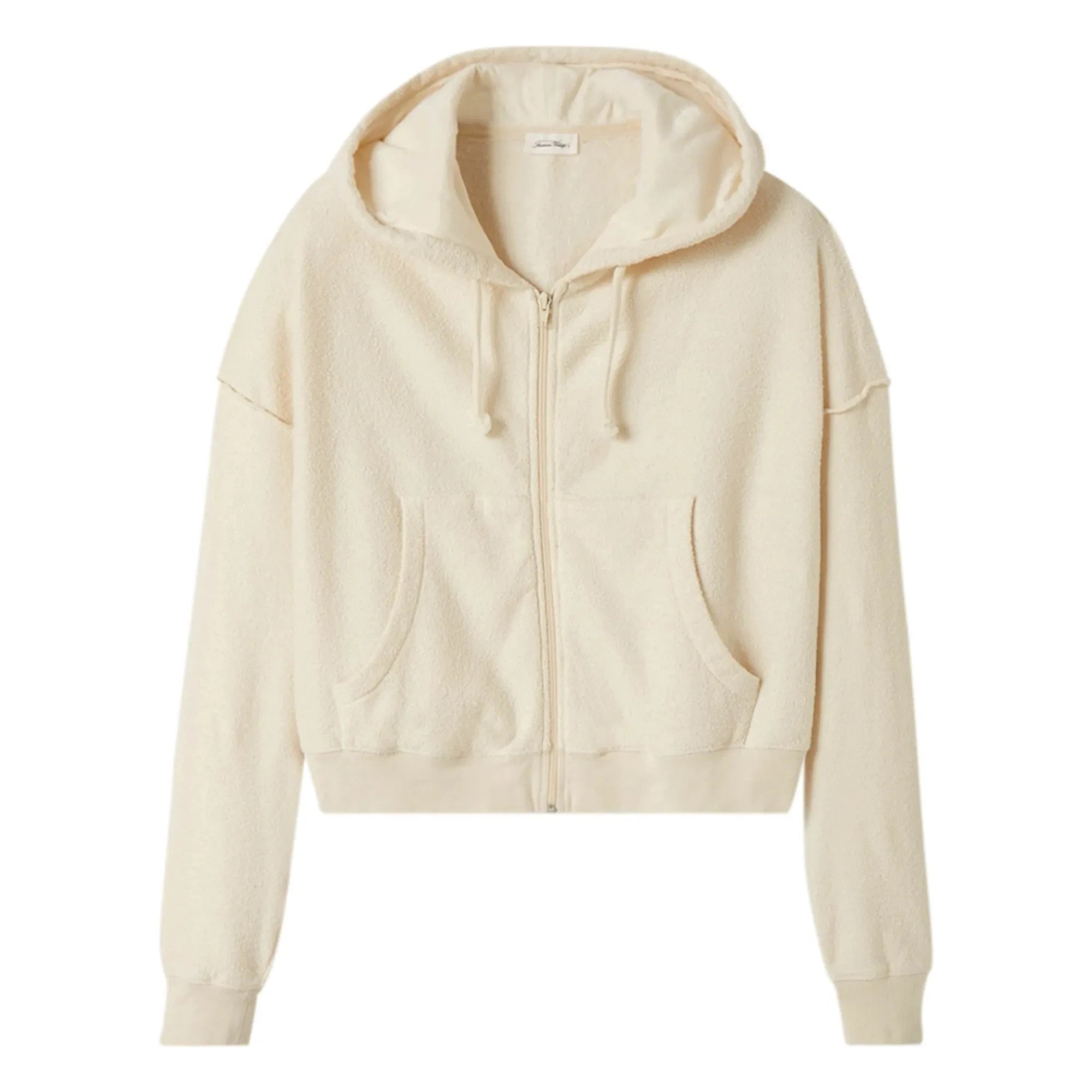 American Vintage - Bobypark organik pamuklu fermuarlı sweatshirt | Ekru