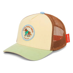 Hello Hossy - Trucker Rolling Pony Organik Pamuk Kavisli Siperlikli Şapka | Bej