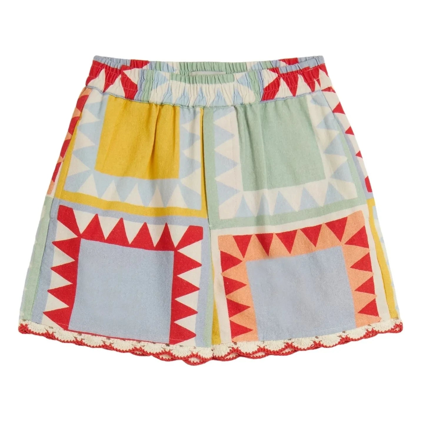 Stella McCartney Kids - Geometrik şort | Beyaz