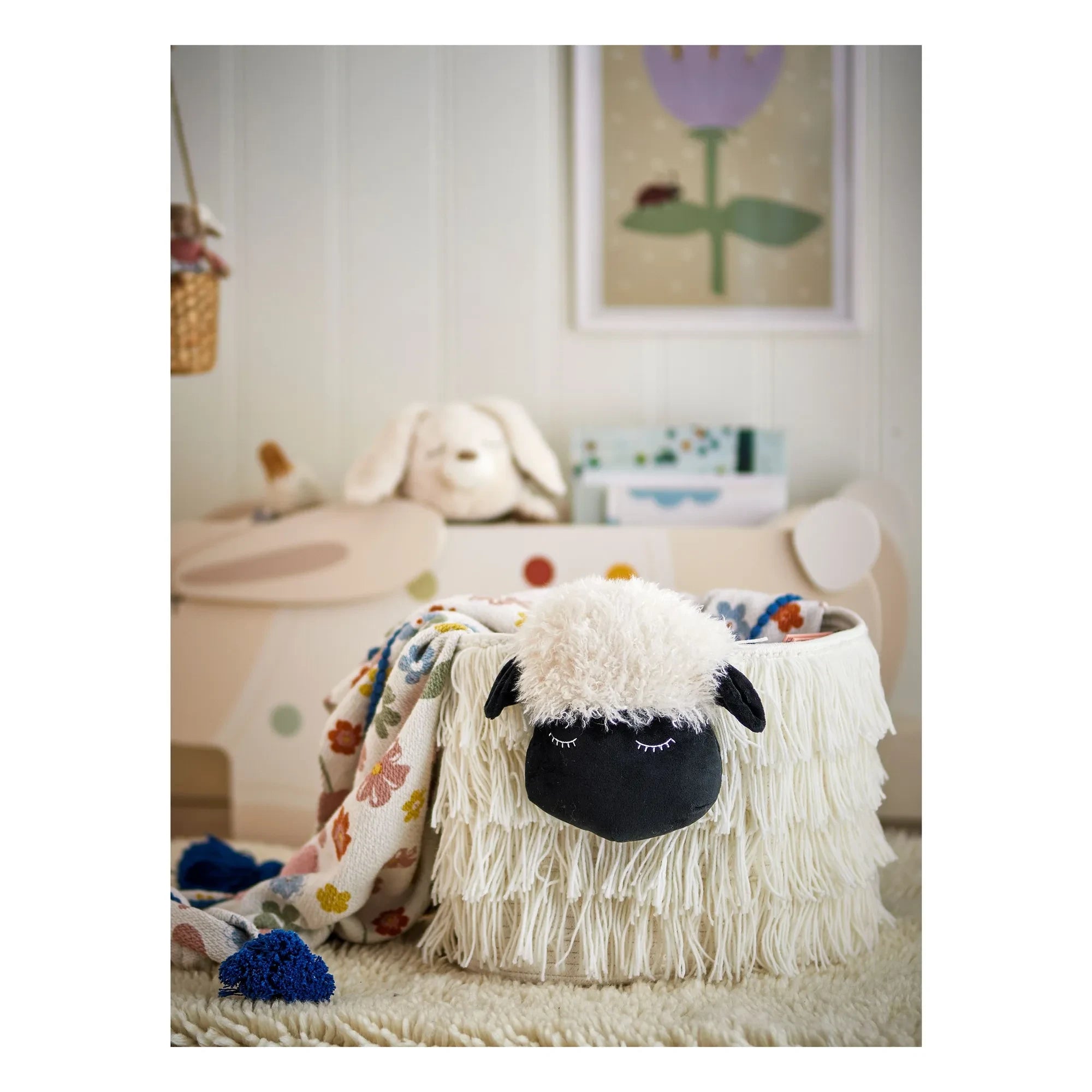 Bloomingville Mini - Dolly saklama sepeti | Beyaz