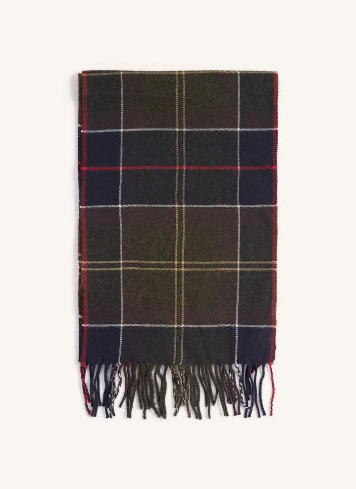 Barbour - وشاح Galingale كاروهات | أخضر داكن