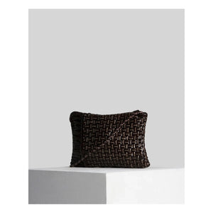 Vipera - Pillow Patch Deri clutch | Çikolata