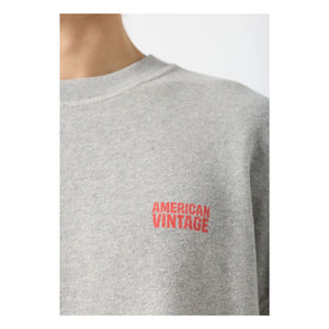 American Vintage - Bisiklet yaka sweatshirt | Gri melanj