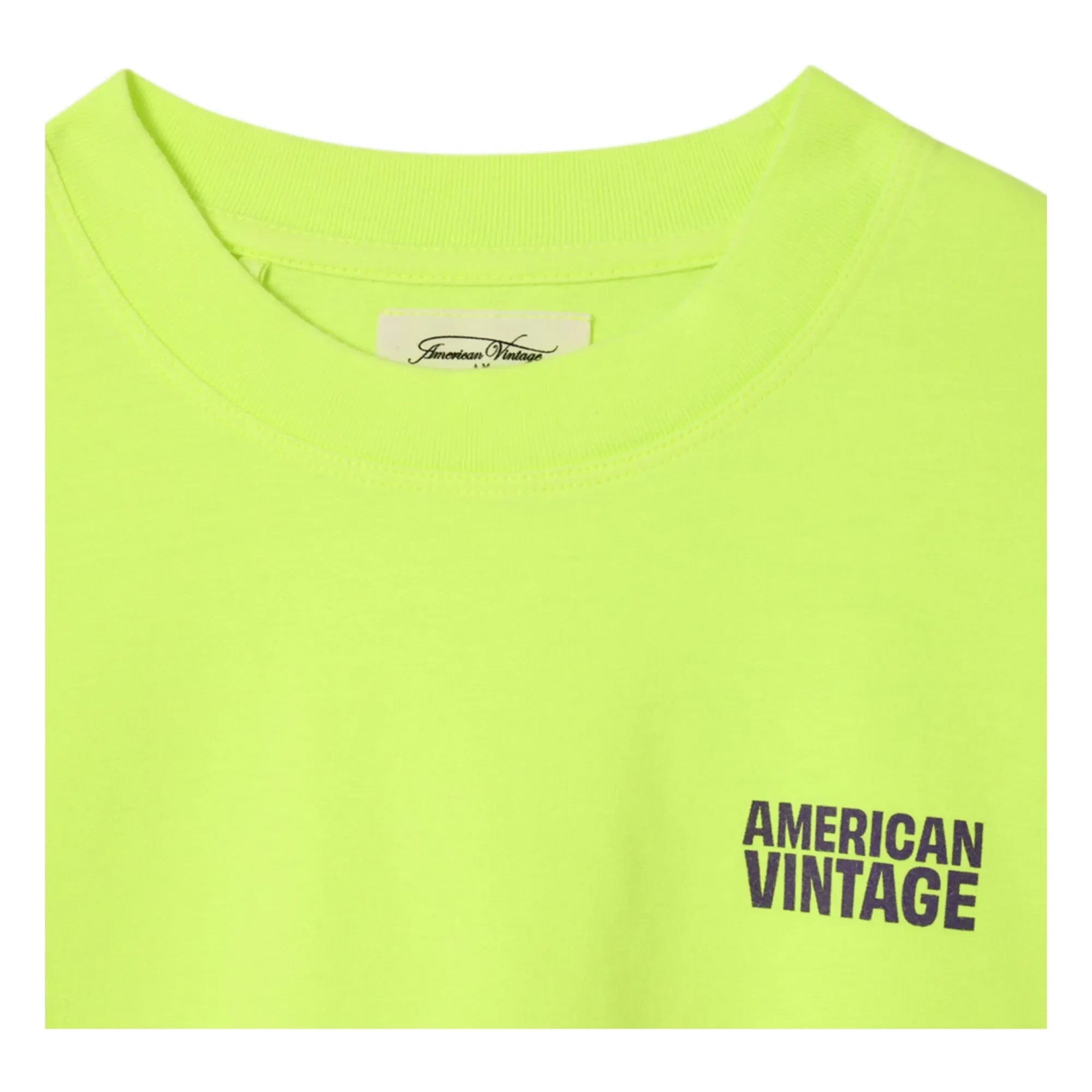 American Vintage - Gixy Tişört | Floresan sarı