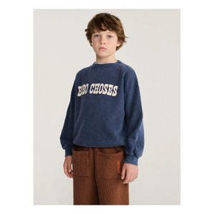 Bobo Choses - Bobo Choses Organik Pamuklu Sweatshirt | Koyu Mavi