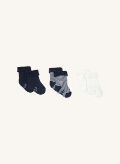 Petit Bateau - Mara Organik Pamuklu Çoraplar - 3’lü Set | Lacivert