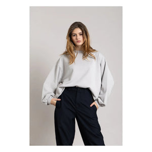 Smallable Woman - Bria organik pamuklu sweatshirt | İnci grisi