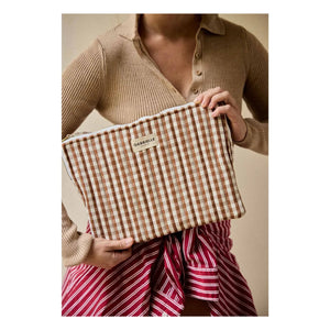 Gabrielle Paris - Gingham bilgisayar kılıfı Moka | Mocha