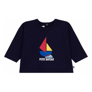 Petit Bateau - Bateau Organik Pamuk Tişört | Lacivert