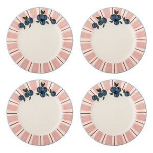 Bloomingville - Tatlı servis tabakları - 4'lü Set | Pembe