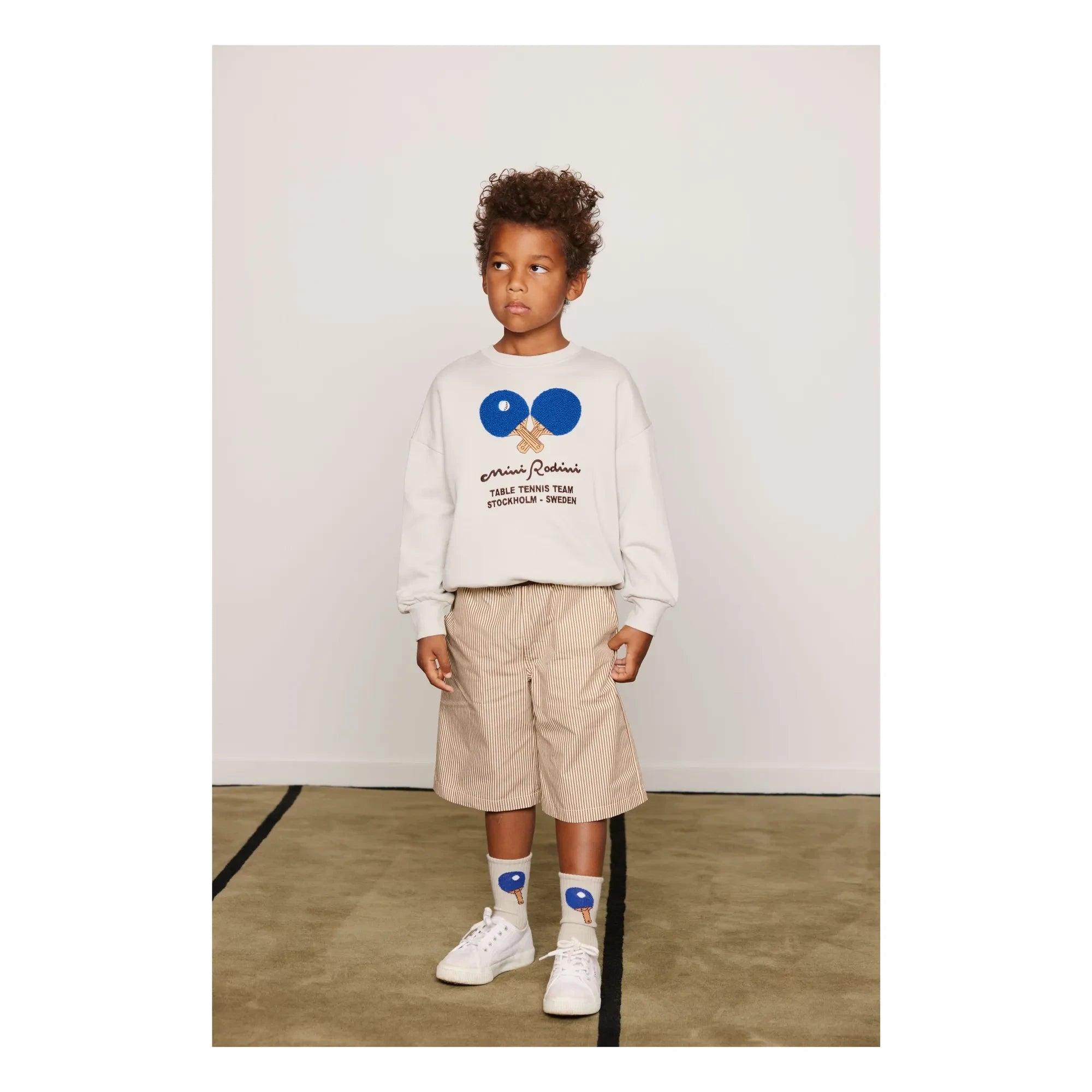 Mini Rodini - Organik pamuk Ping Pong sweatshirt | Gri