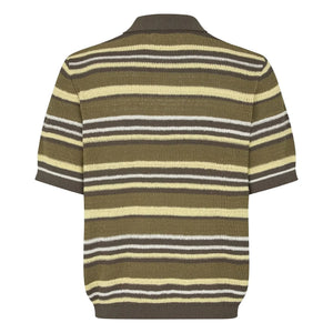 Samsoe Samsoe - Samarco Çizgili Triko Polo | Haki