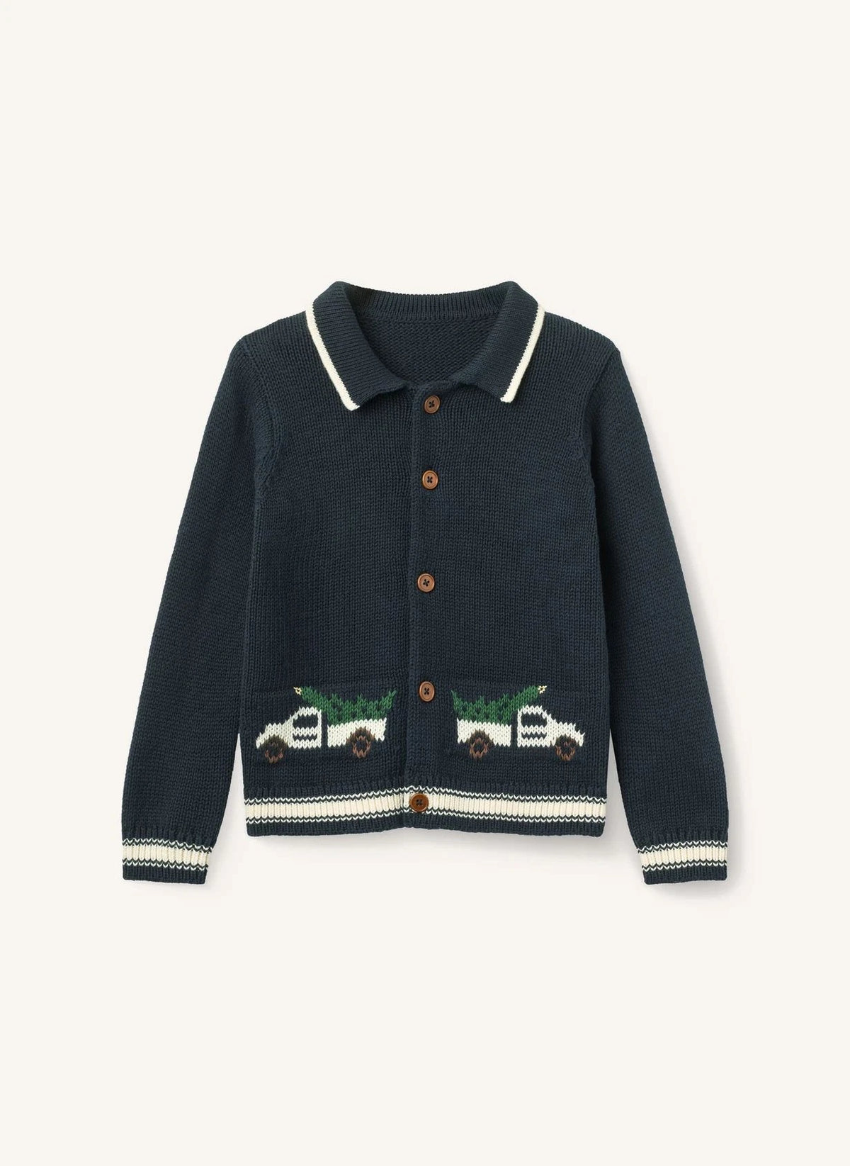 Copenhagen Colors - كارديجان سيارات قطن عضوي | كحلي