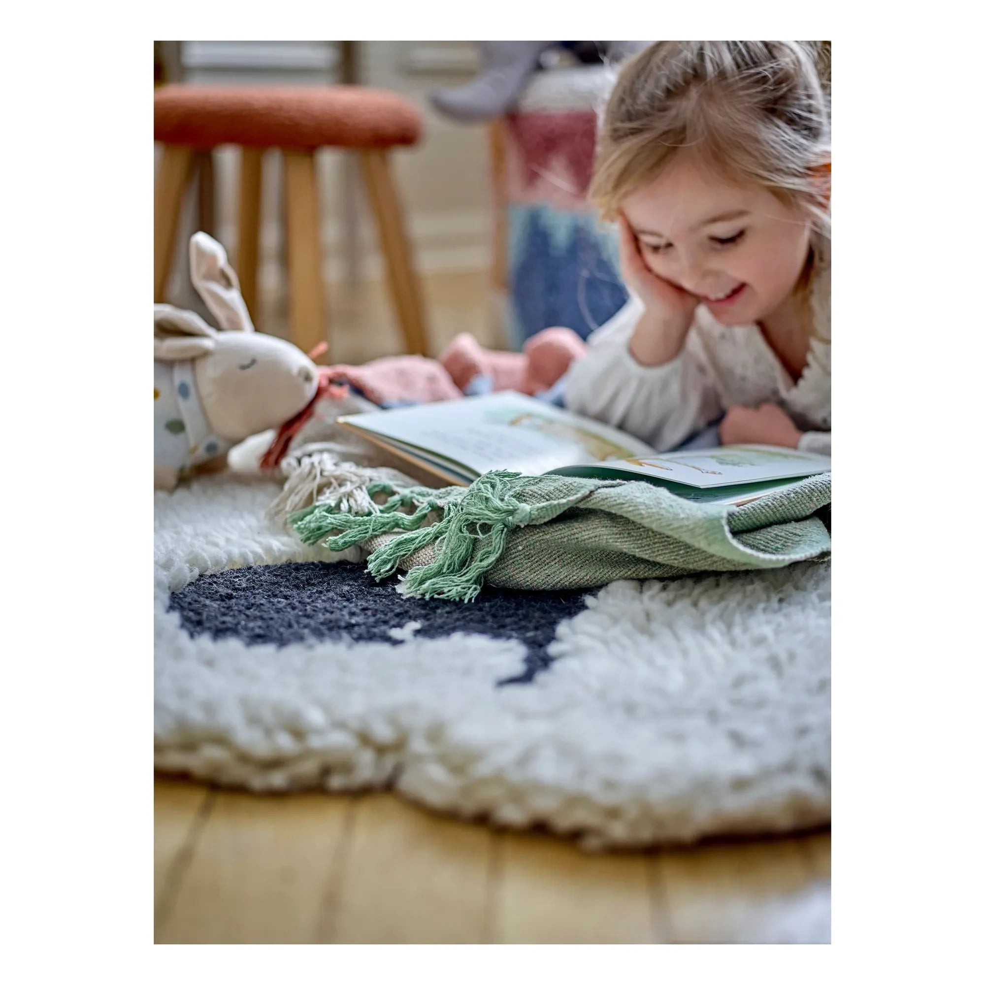 Bloomingville Mini - Dolly halı | Beyaz