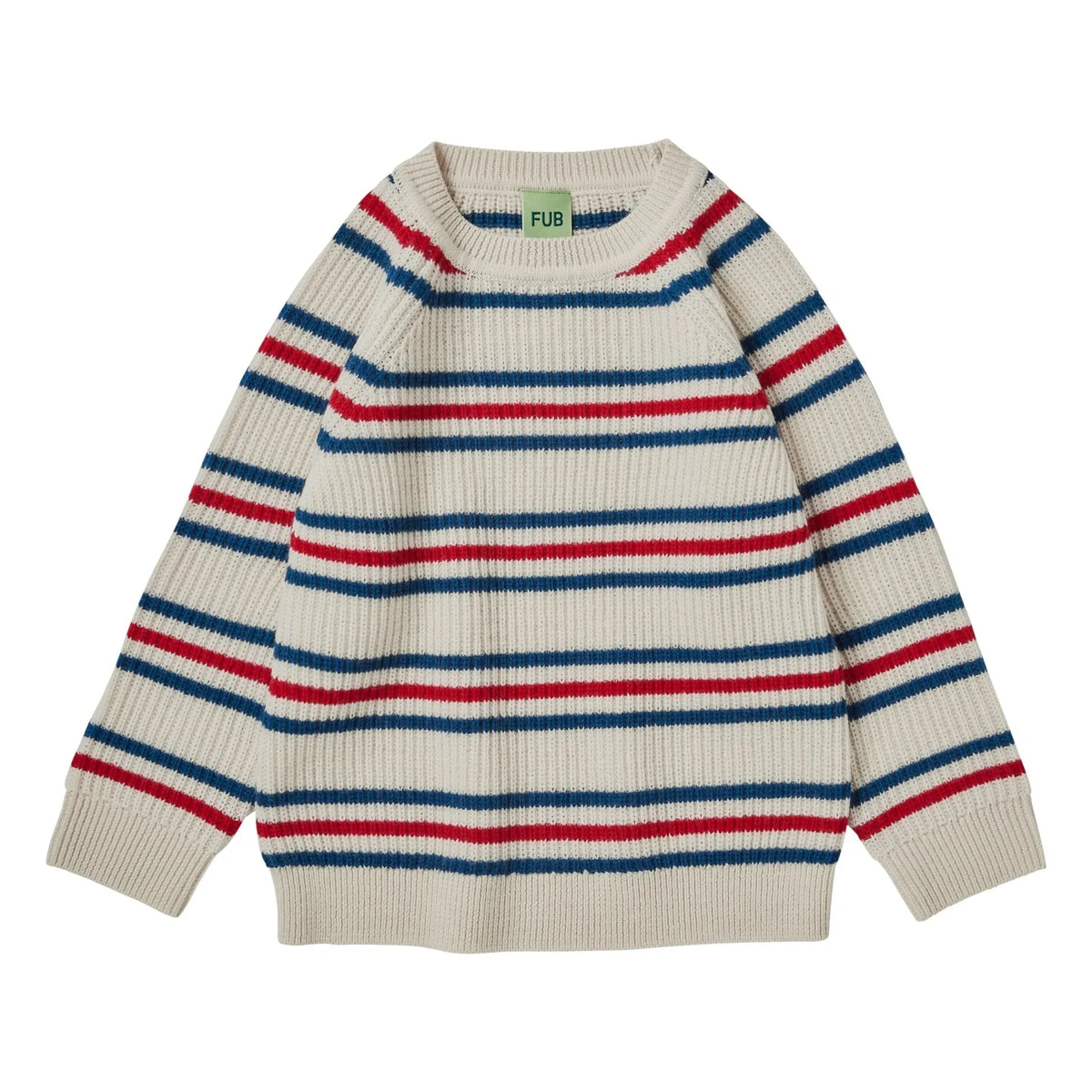 FUB - Raglan Sweat İnce örgü Merinos yünü | Mavi