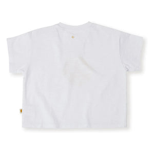 Goldie + Ace - Exclusive Goldie+Ace x Smallable - Oversize Soleil Tişört | Beyaz