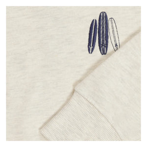 Tumble N'Dry - Oversize Seashore organik pamuk sweatshirt | Heather white