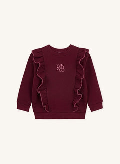 Petit Bateau - سويت شيرت PB المزخرف | بوردو