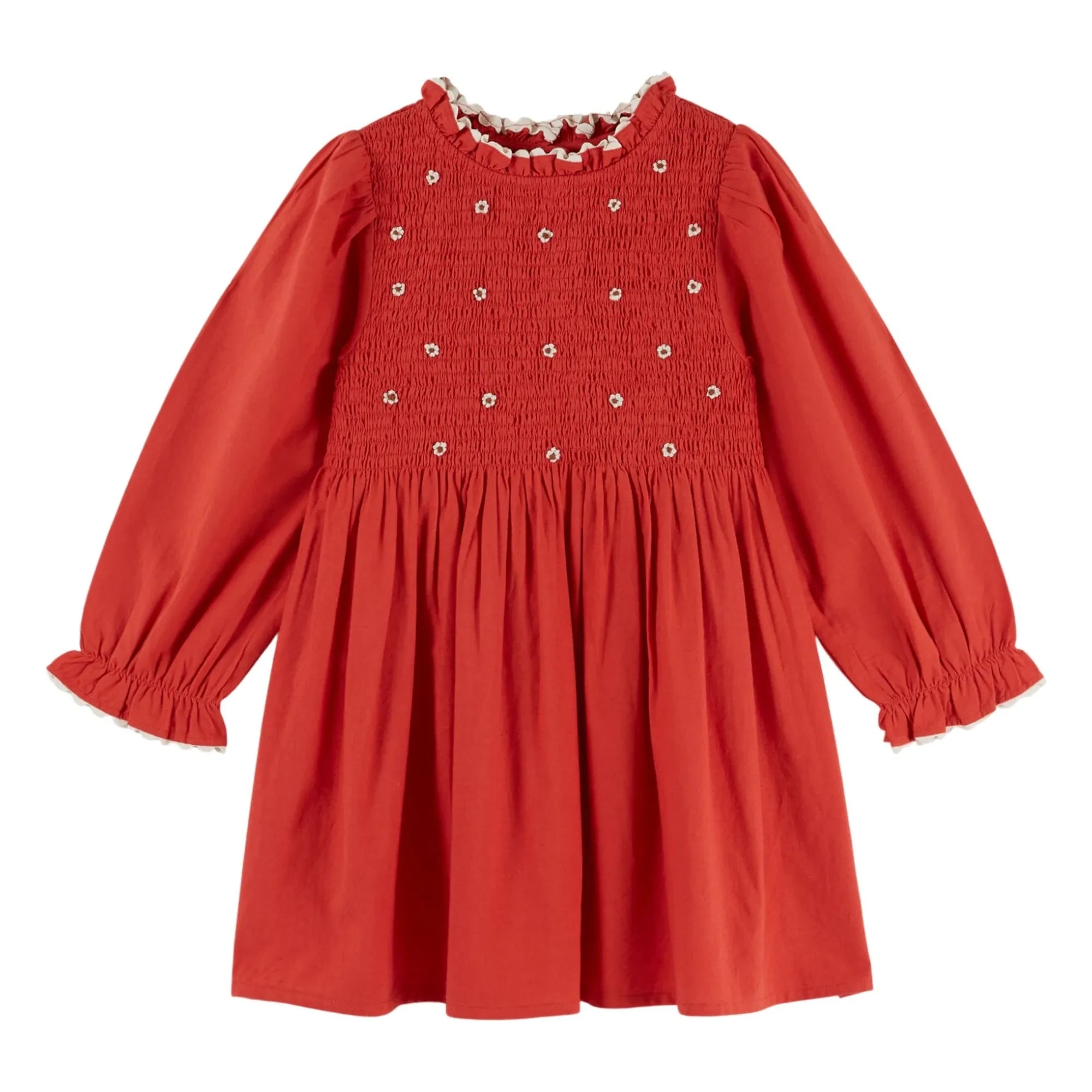 Emile et Ida - Nakışlı Büzgülü Elbise | Kırmızı