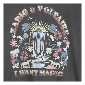 Zadig & Voltaire - I Want Magic Oversized Tişört | Koyu gri