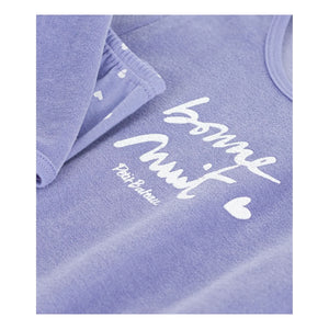 Petit Bateau - Pyjama Gecelik Bonne Nuit Organik Pamuk | Lavanta