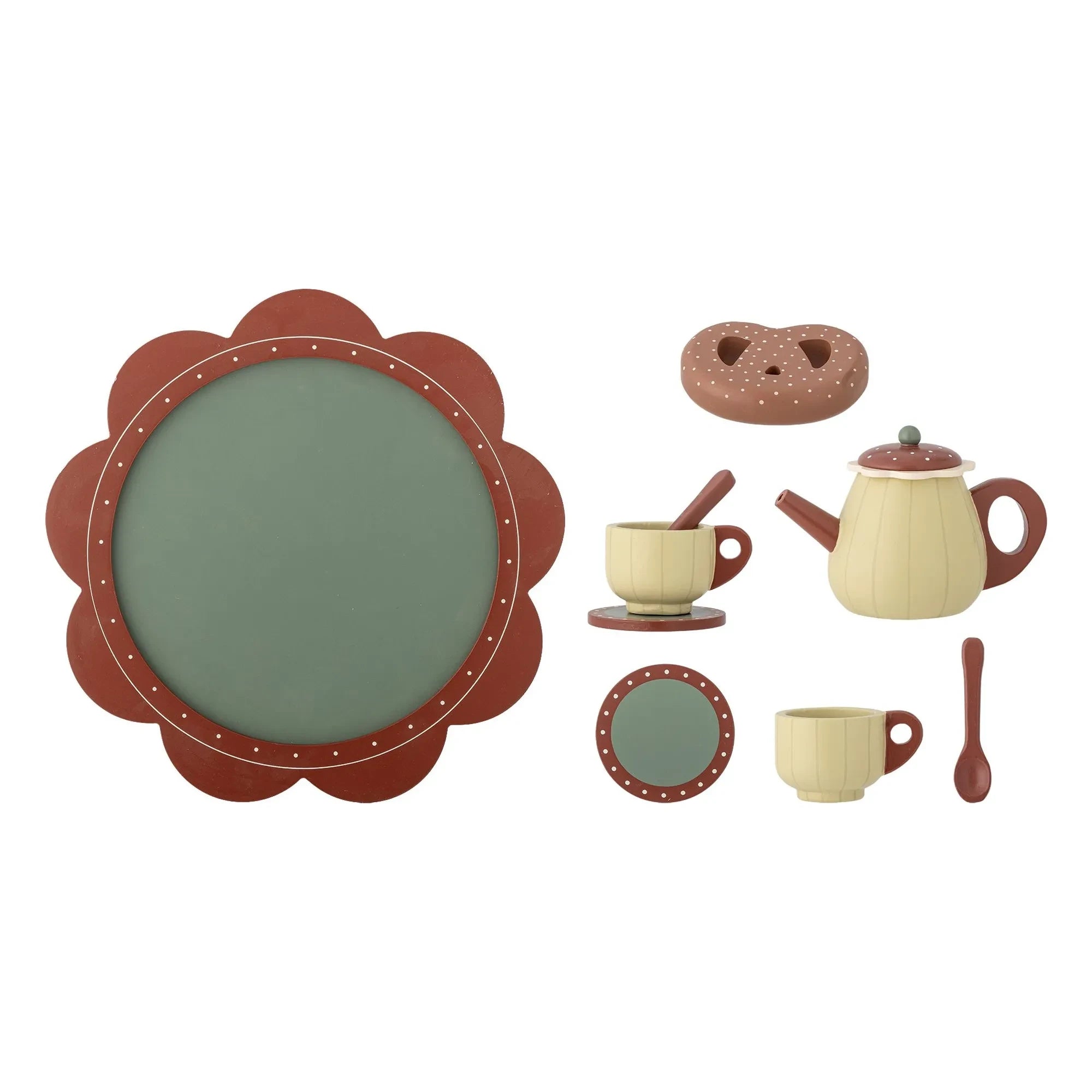 Bloomingville Mini - Bette çay seti | Kahverengi