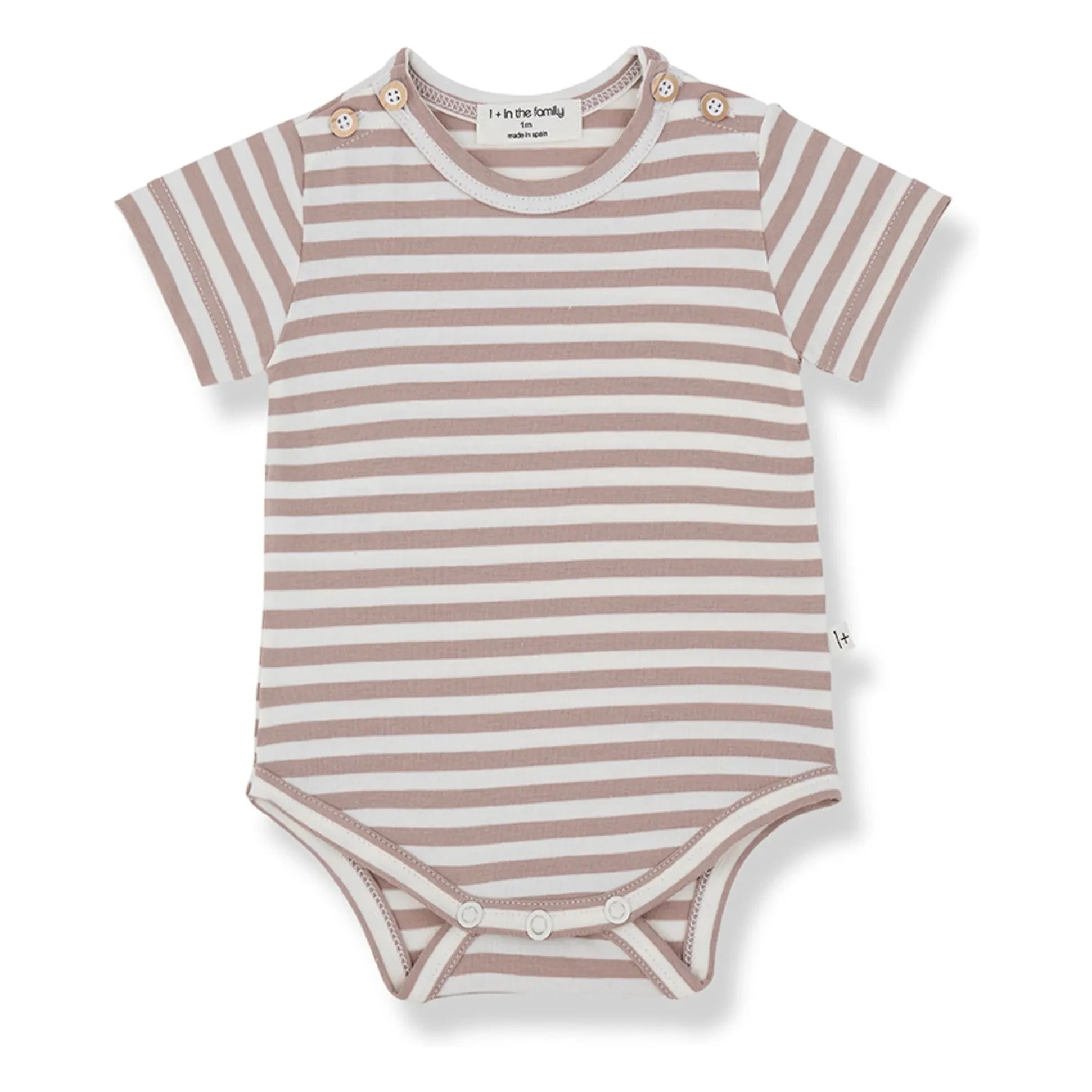1+ in the family - Body Eloi Çizgili | Taupe kahverengi