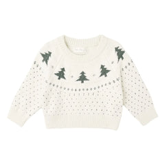 Rylee + Cru - Fair Isle Ağaçlı Kazak | Ekru