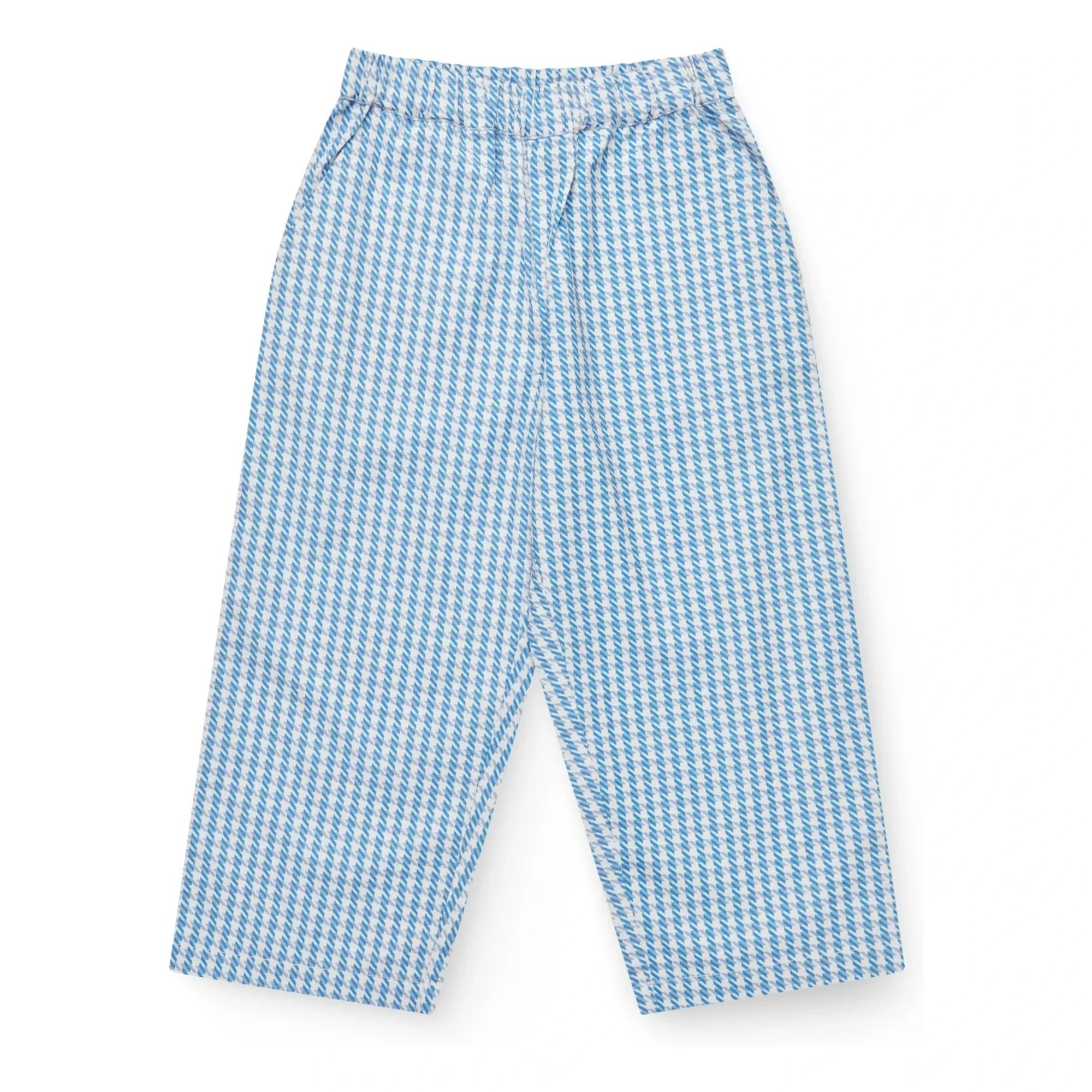 Copenhagen Colors - Pied de Poule organik pamuk pantolon | Mavi