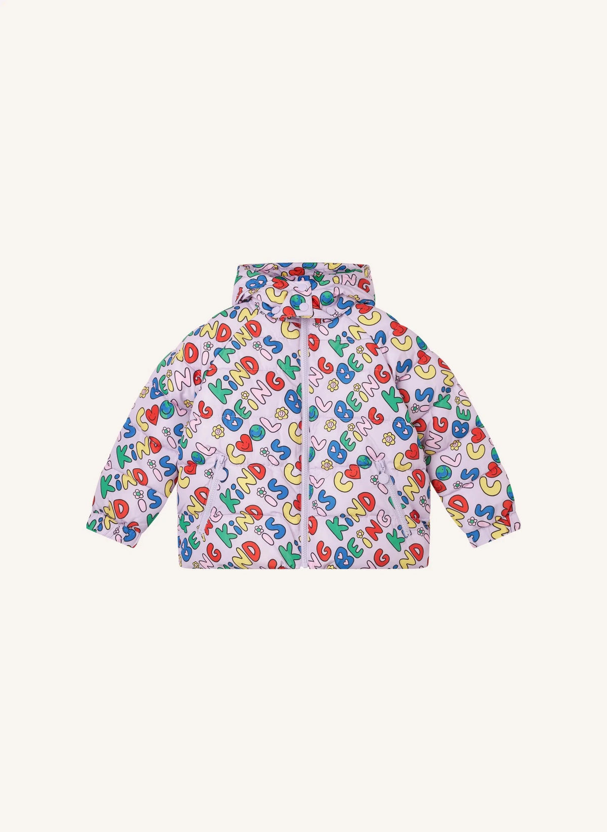 Stella McCartney Kids - Kind Is Cool سترة داون | ليلكي