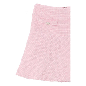 Tutu du Monde - Tozlu Petal Tweed etek | Pudra pembesi