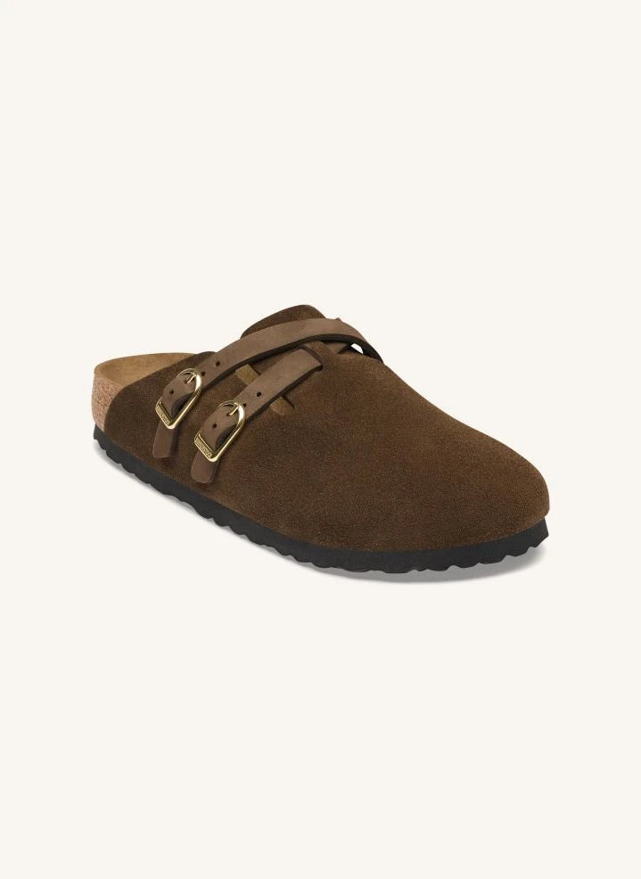 BIRKENSTOCK - شبشب بلير من الشامواه | بني داكن