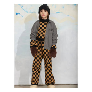 Mini Rodini - Damier organik pamuklu sweatshirt | Kahverengi