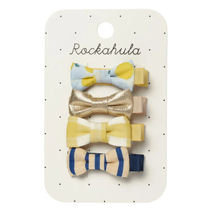 Rockahula Kids - 4’lü Limon fiyonk saç tokası seti | Sarı