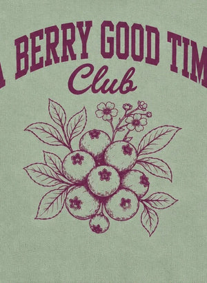 Hundred Pieces - Belmont Blueberry قطن عضوي سويت شيرت | أخضر