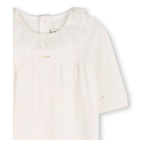 Chloé - Organik pamuk pijama ve battaniye seti | Beyaz