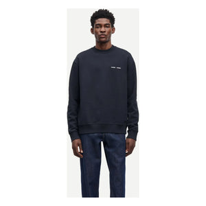 Samsoe Samsoe - Norsbro organik pamuk yuvarlak yaka sweatshirt | Koyu Mavi