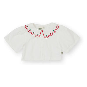 Goldie + Ace - Çilek Crop Bluz | Fildişi
