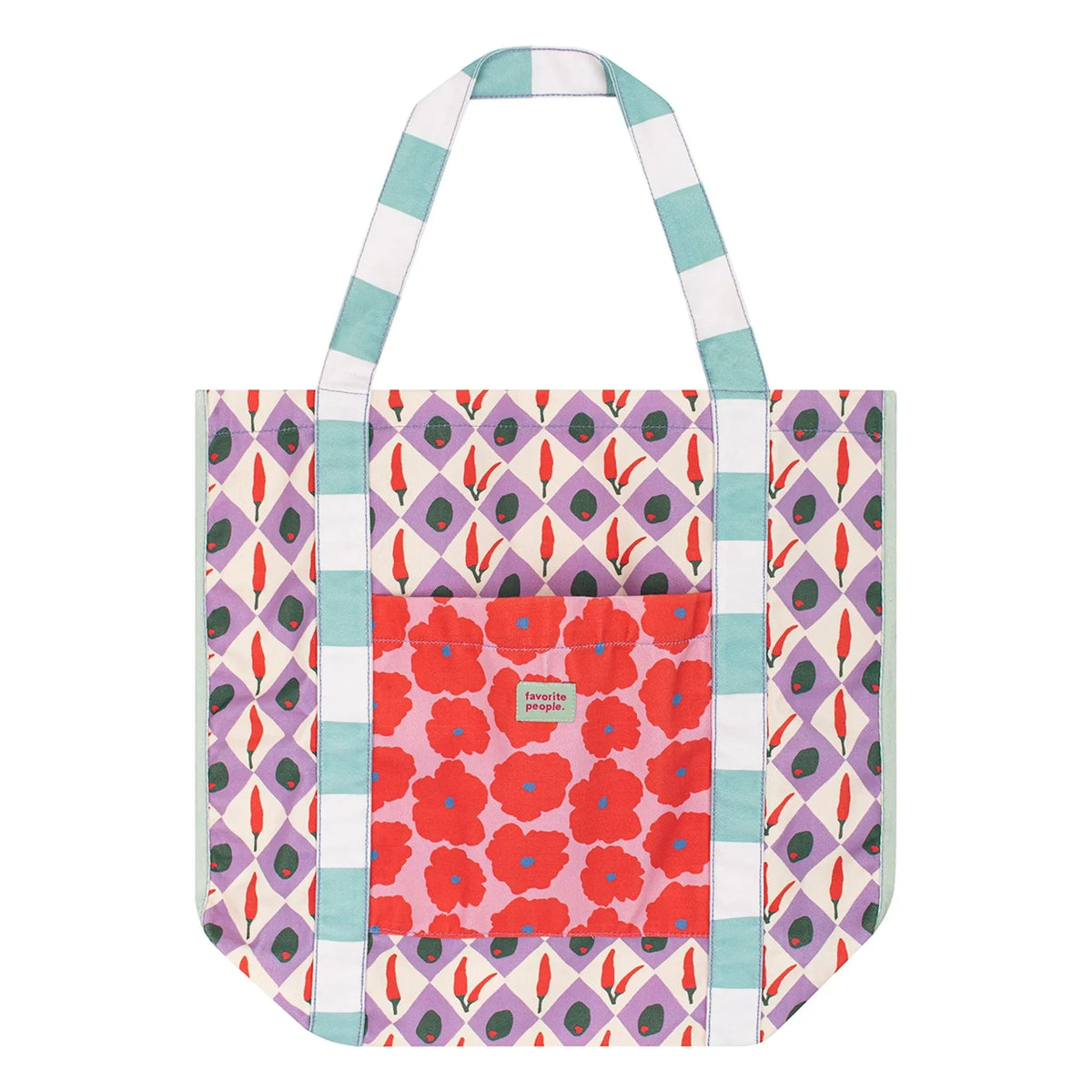 Favorite People - Tote Çanta Formaggio Fleuri | Mor
