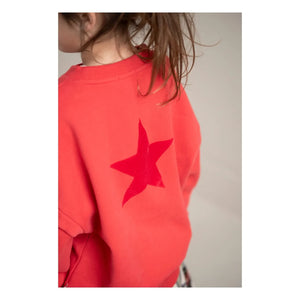 Jenest - Organik pamuk balon sweatshirt | Kırmızı