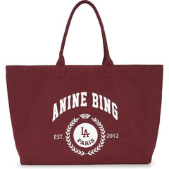 Anine Bing - Leo Kanvas Tote Çanta | Bordo